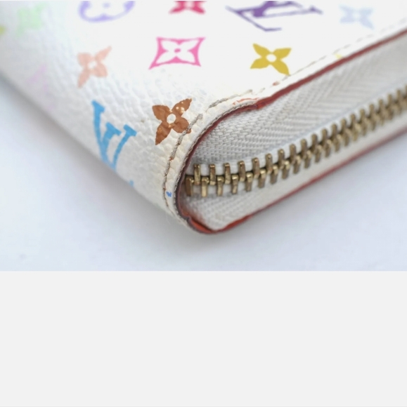 Louis Vuitton Monogram Multicolor Zippy Wallet White Orange interior Wallet - Picture 6 of 13